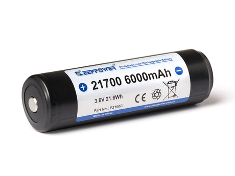 Keeppower 21700 - 6000mAh 3,6V - 3,7V Li-Ion-Akku mit Schutzelektronik P2160C