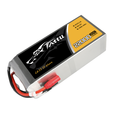 Tattu 22000 mAh 22,2 V 30 C 6S1P Lipo-Akku mit AS150+XT150-Stecker