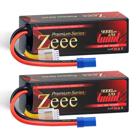 Zeee Premium Series 4S 9000mAh 15,2V 120C Hardcase EC5 (2 Stück)