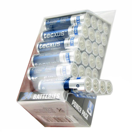 Texcus 24er Sparpack Mignon AA LR6 UM3 Alkaline Batterien mit hoher Leistungsfähigkeit