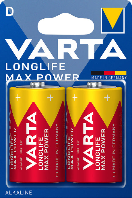Varta Batterie Alkaline Mono D LR20 1.5V Longlife Max Power (2-Pack)