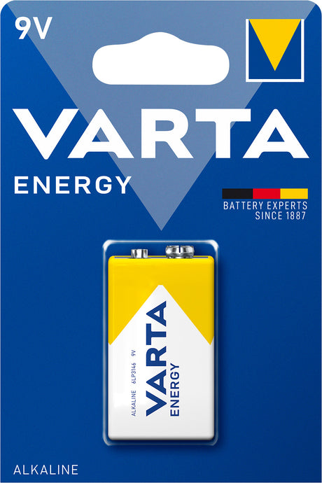Varta Batterie Alkaline, E-Block, 6LR61, 9V Energy, Retail Blister