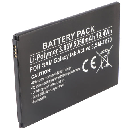 AccuCell Akku passend für Samsung Galaxy Tab Active 3, SM-T570, Li-Polymer, 3,85V, 5050mAh, 19,4Wh