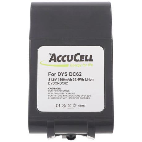 AccuCell Akku für Dyson DC58, DC59, DC61, DC62, 61034-01 Akku 965874-02