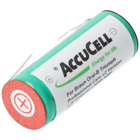 AccuCell Akku Braun Oral-B Triumph Professional Care v2 Version Lötfahnen 2mm