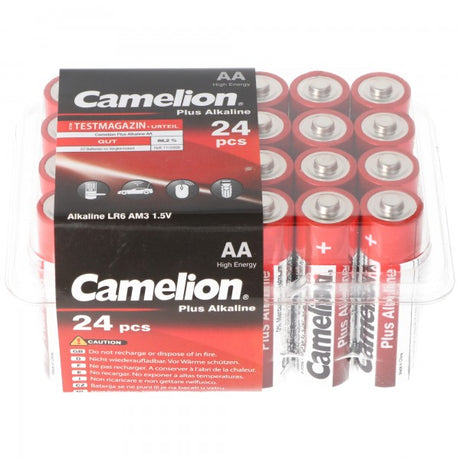 Camelion Plus Alkaline AA Batterien, 24 Stück in praktischer Aufbewahrungsbox