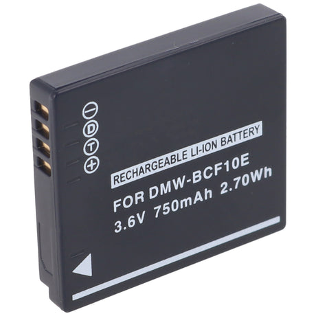 AccuCell Akku passend für den Panasonic DMW-BCF10, DMW-BCF10E, BCF-10, CGA-S/106C, , CGA-S106C Akku Li-Ion