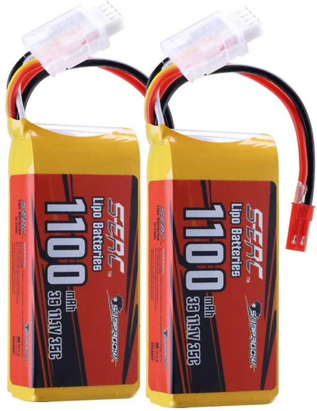 Sunpadow 3S RC Lipo-Akku 35C 1100mAh 11,1V mit JST-Stecker (2 St.)
