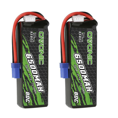 Ovonic Rebel 3S 6500mAh 11,1 80C EC5 LiPo Akku (2 Stück)