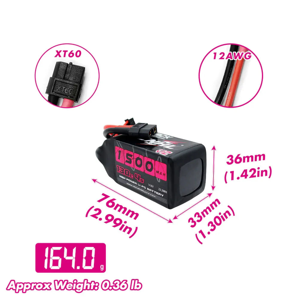 1500mAh / 4S / XT60
