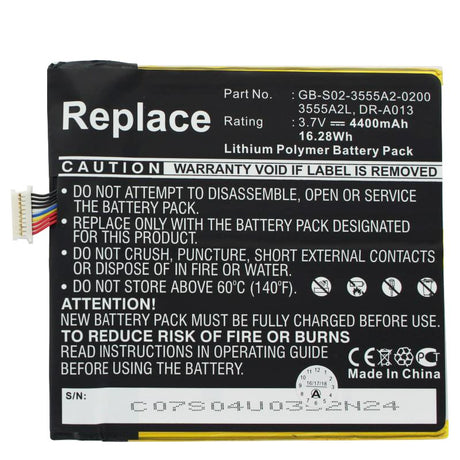 AccuCell Akku passend für Amazon Kindle Fire, Akku D01400, DR-A013, QP01 3,7 Volt 4400mAh Li-Polymer