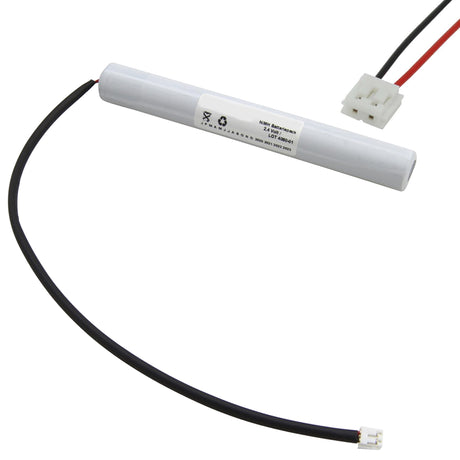 AccuCell Notleuchtenakku für Elubat 137887, 2,4 Volt mit Kabel und Stecker
