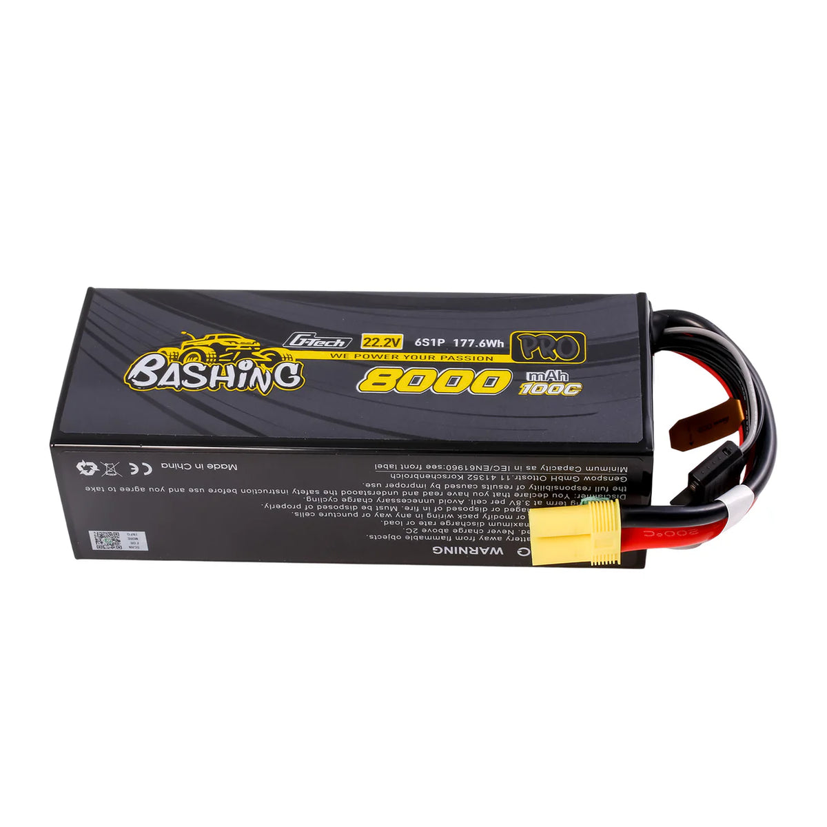Batería Gens Ace 3S LiPo 8000mAh 11.1V 100C – Alta Capacidad Con Conector EC5, Para Coches RC 1/7, 1/8 Y 1/10