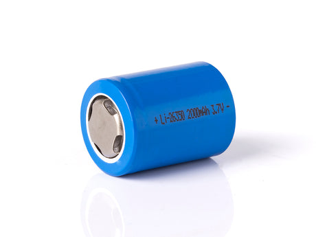 KP-26350-2000mAh Li-Ionen-Akku 3,6V - 3,7V mit 2200mAh (flache Pluspol)