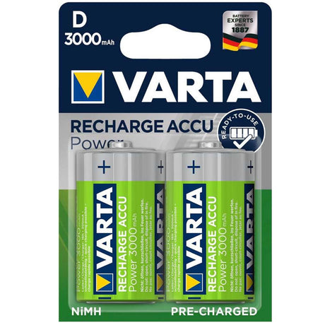 Varta Mono D LR20 NiMH Akku 1,2V 3000mAh 2er Pack