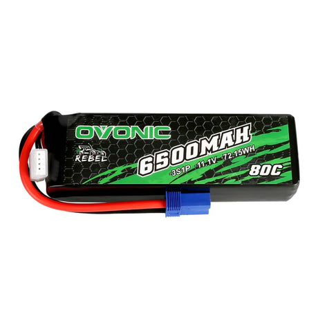 Ovonic Rebel 3S 6500mAh 11,1 80C EC5 LiPo Akku (2 Stück)