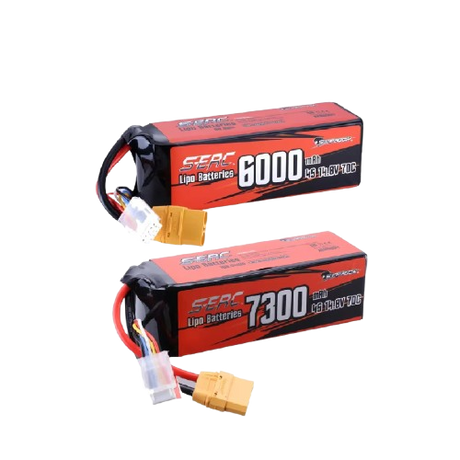 Sunpadow 4S Lipo-Akku 14,8V 6000mAh 70C Softpack mit XT90-Anschluss (2 Stück)