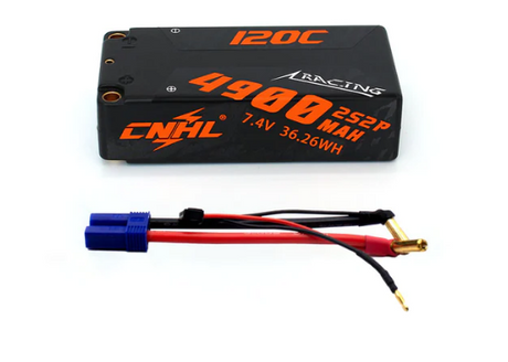 CNHL Racing Series 2S2P 4900mAh 7,4V 120C Hardcase Lipo Akku EC5