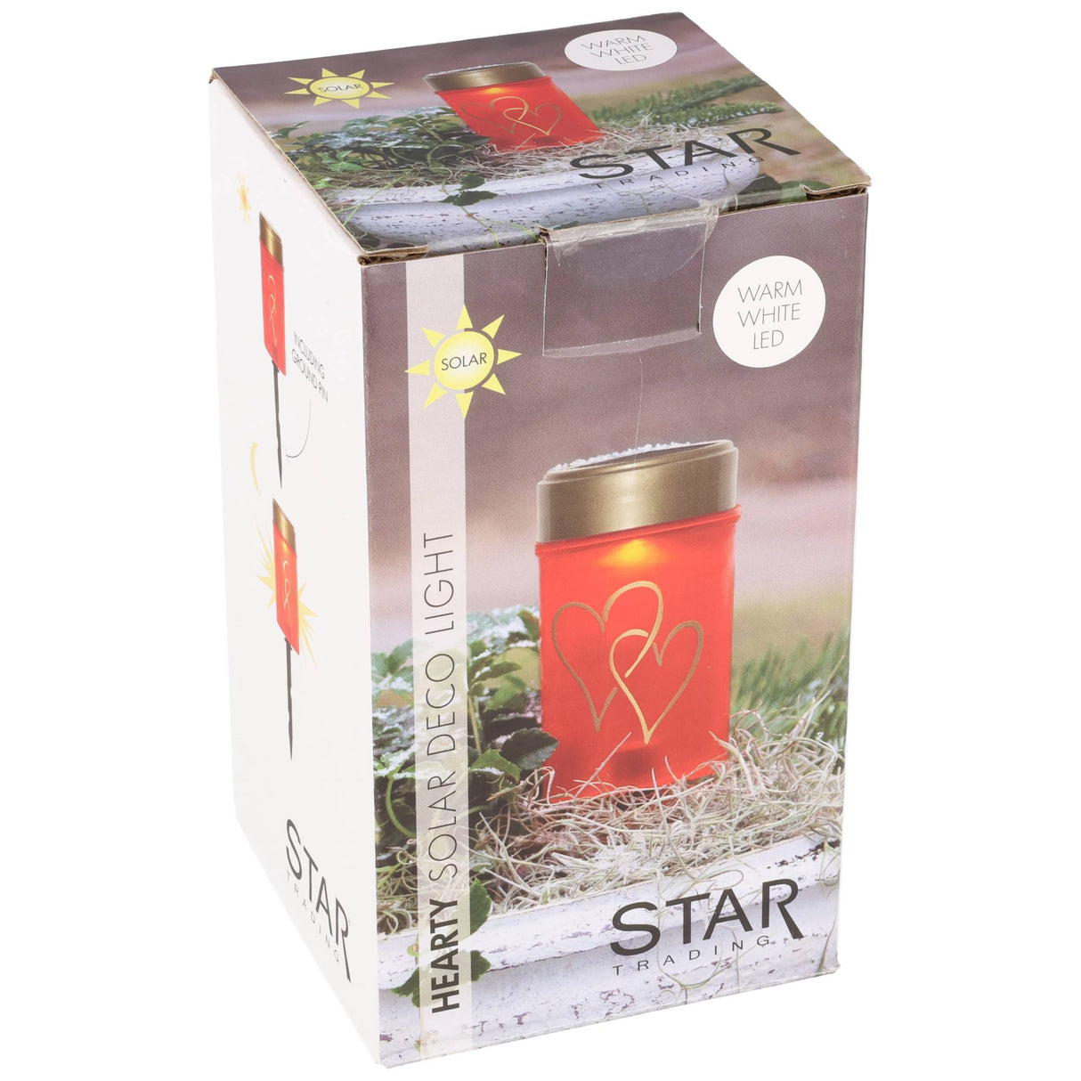 Solar LED-Grablicht „Hearty“ rot