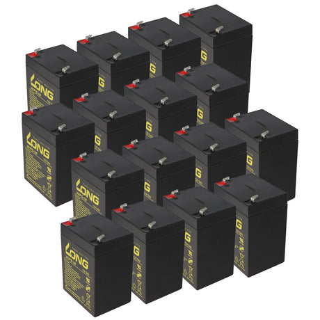 Kung Long WP5-12 Blei Akku 12 Volt 5Ah, passend für den Batterypack APCRBC140 von APC, Komplettset bestehend aus 16 Akkus