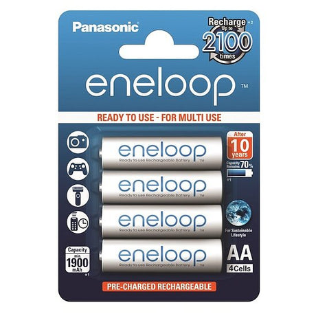 Eneloop Panasonic Ni-MH Akku 1900mAh AA 1,2V - 4er Blister BK-3MCCE/4BE