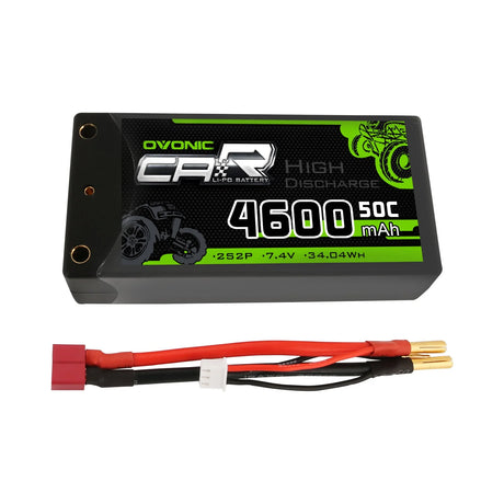 Ovonic 2S 4600mAh 2S2P 7,4V 50C Hardcase Shorty Lipo Deans