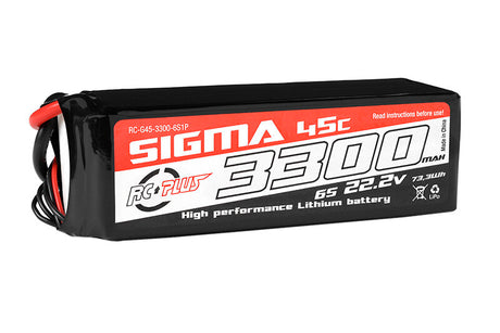 RC Plus Sigma 6S 3300mAh 6S1P 45C 22.2V XT60 LiPo Akku