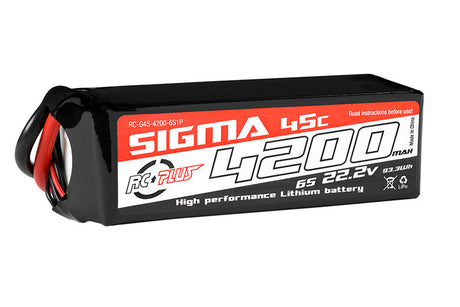 RC Plus Sigma 6S 4200mAh 6S1P 45C 22.2V XT60 LiPo Akku