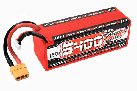 Team Corally C-49429 Sport Racing 50C Lipo Battery 5400Mah 14.8V Stick 4S Hard Wire Xt90