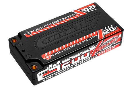 Team Corally C-49500 Voltax 120C Lipo Battery 4200Mah 7.4V Lcg Shorty 2S 4Mm Bullit