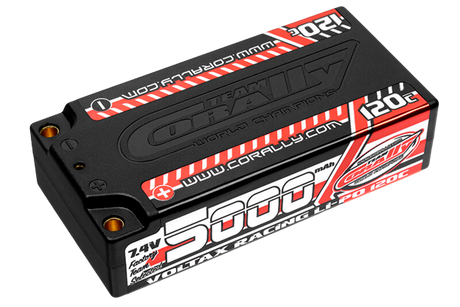Team Corally C-49505 Voltax 120C Lipo Battery 5000Mah 7.4V Shorty 2S 4Mm Bullit