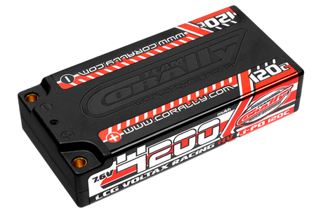 Team Corally C-49600 Voltax 120C Lipo Hv Battery 4200 Mah 7.6V Lcg Shorty 2S 4Mm Bullit