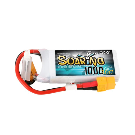 Gens Ace Soaring 1000mAh 7.4V 30C 2S1P Lipo Akkupack mit XT60 Stecker