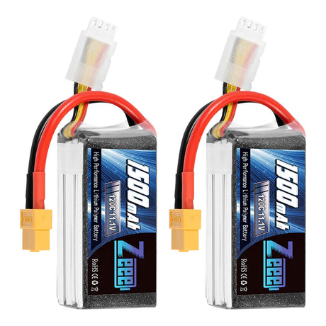 Zeee 3S 1500mAh 11,1V 120C Graphen XT60 Lipo Akku (2 Stück)