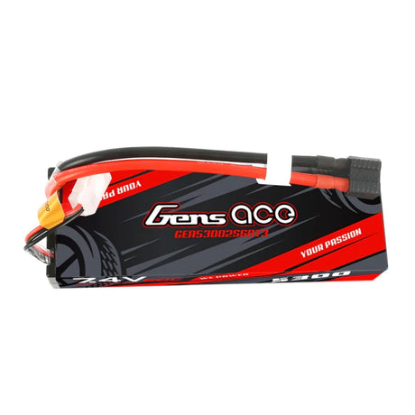 Gens Ace 2S 5300mAh 7.4V 2S1P 60C Auto Lipo Akku Hardcase EC3/T-Stecker