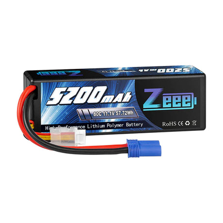 Zeee 3S 5200mAh 11,1V 80C EC5 Hardcase Lipo Akku