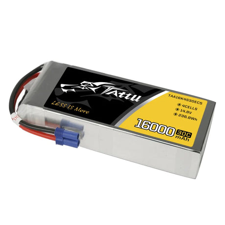 Tattu 16000mAh 14,8V 30C 4S1P Lipo Akkupack mit EC5