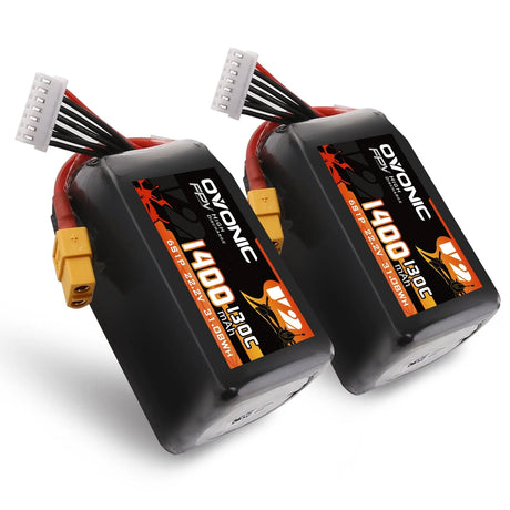 Ovonic 6S 1400mAh 130C 22,2V XT60 Lipo Akku Pack (2  St.)