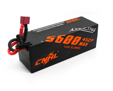 CNHL Racing Series 5600mAh 14,8V 4S2P 120C Hartschalen-Lipo-Akku mit T/Dean-Stecker