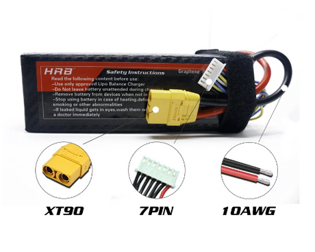 HRB 6S 6000mAh 22,2 V 100C XT90 Graphene