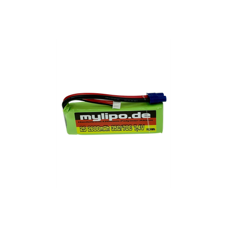 Mylipo Lipo Akku 2600mAh 7,4V 2S 35C/70C kompakt EC3 Stecker