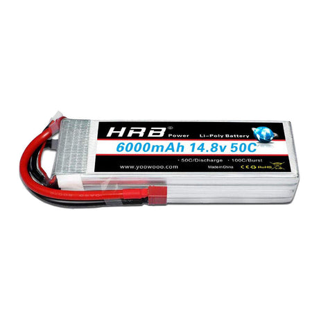 HRB 4S 6000mAh 14,8V 50C Deans T Stecker LiPo Akku