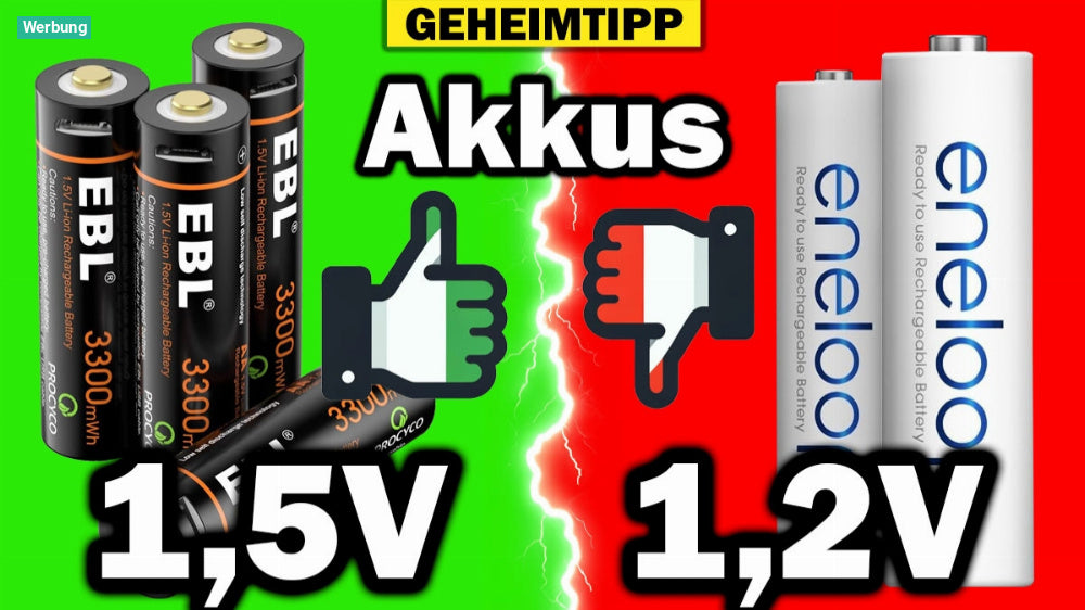 AA- und AAA-Akkus mit 1,5 Volt - und über USB wiederaufladbar