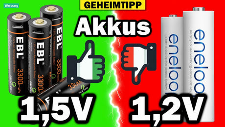 AA- und AAA-Akkus mit 1,5 Volt - und über USB wiederaufladbar