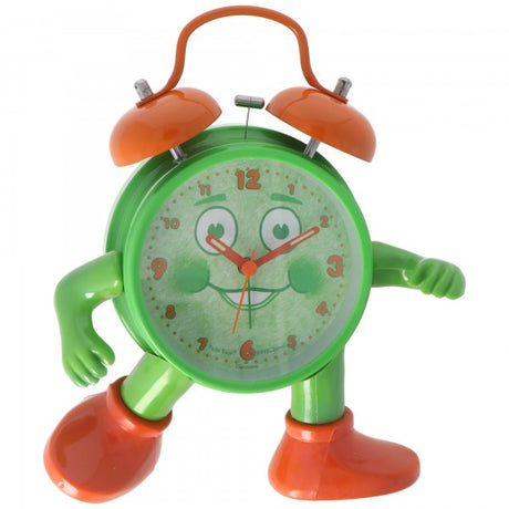Technoline ABC spielerisch die Uhrzeit lernen, Ticki Tack der Kinderwecker grün orange, inklusive Batterie