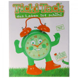 Technoline ABC spielerisch die Uhrzeit lernen, Ticki Tack der Kinderwecker grün orange, inklusive Batterie