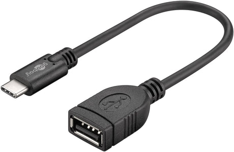 Goobay USB-C™-Verlängerungskabel, schwarz - geeignet für Geräte mit USB-C™ Anschluss