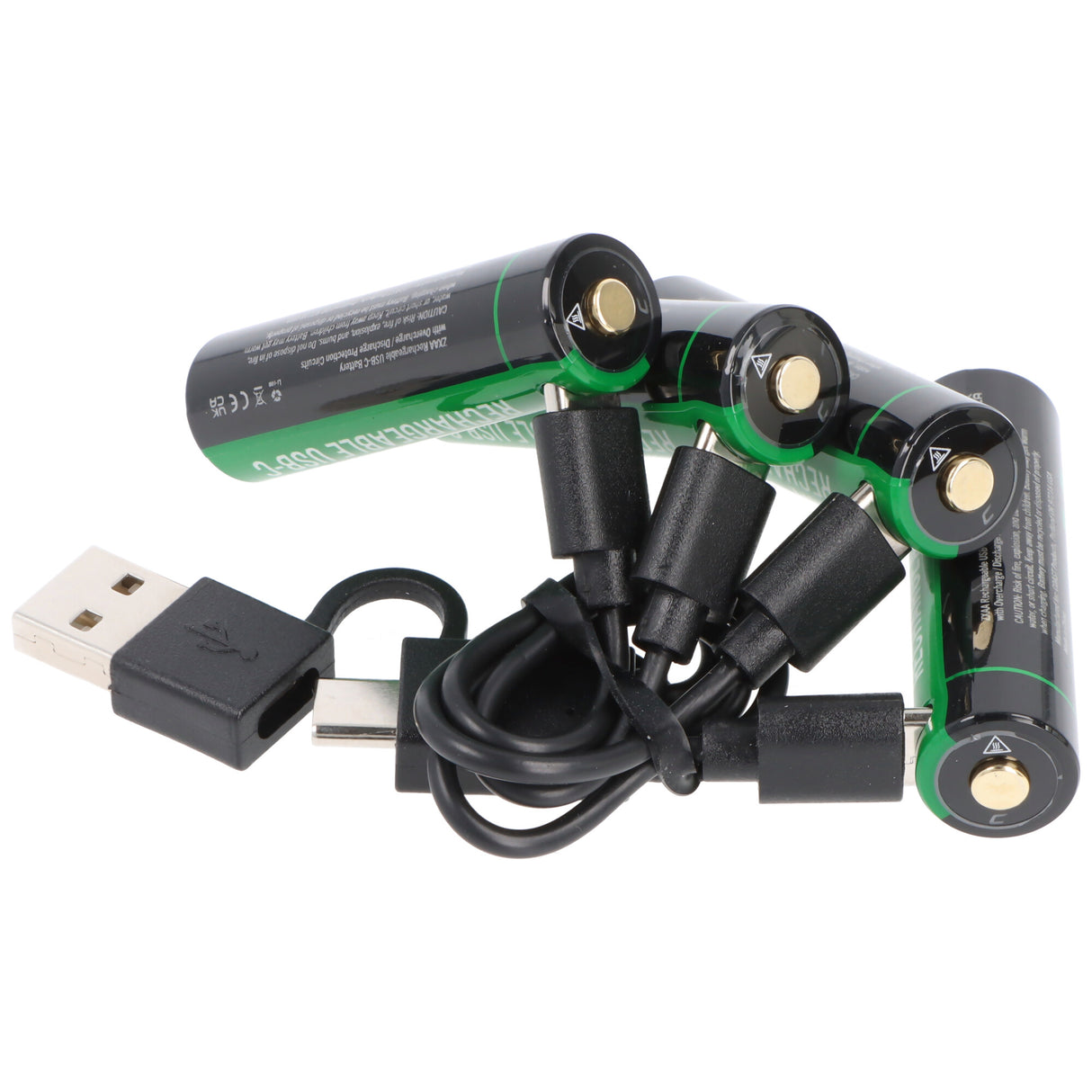 COAST 2400mAh Mignon AA 1,5V ZITHION-X® Lithium-Ionen Akkus, inkl. 4in1 USB-C Ladekabel
