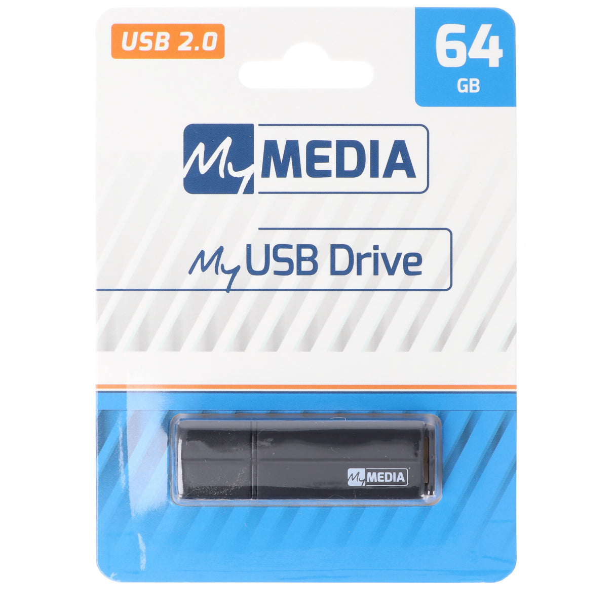 Mymedia USB 2.0 Stick 64GB, schwarz Retail-Blister