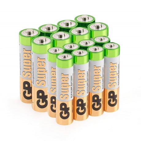 GP Alkaline Super Mixblister AAA Micro und AA Mignon Batterien Super 1,5V 8+8 Stück